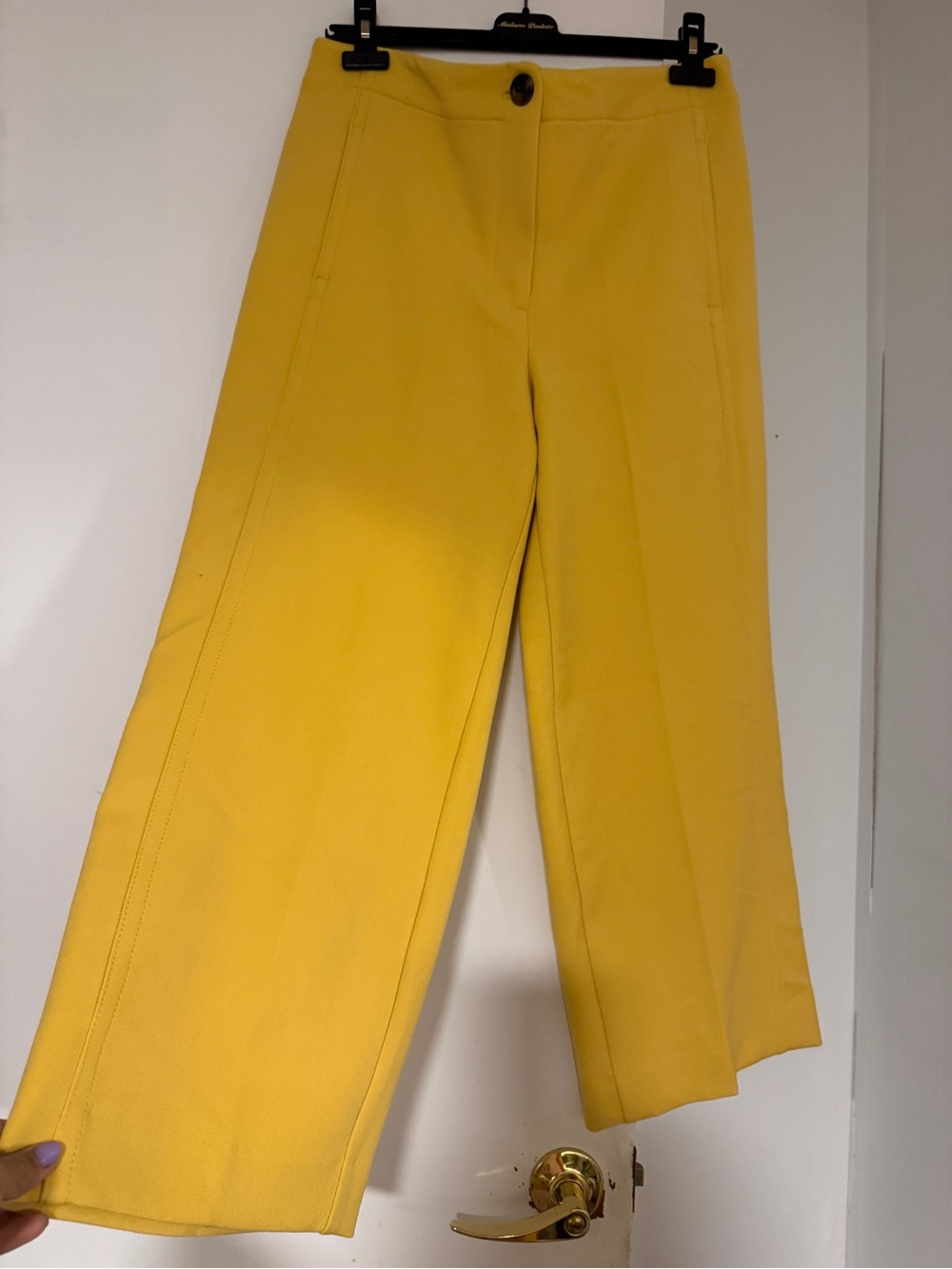 Ann Taylor Bright Yellow Wide-Leg Trousers